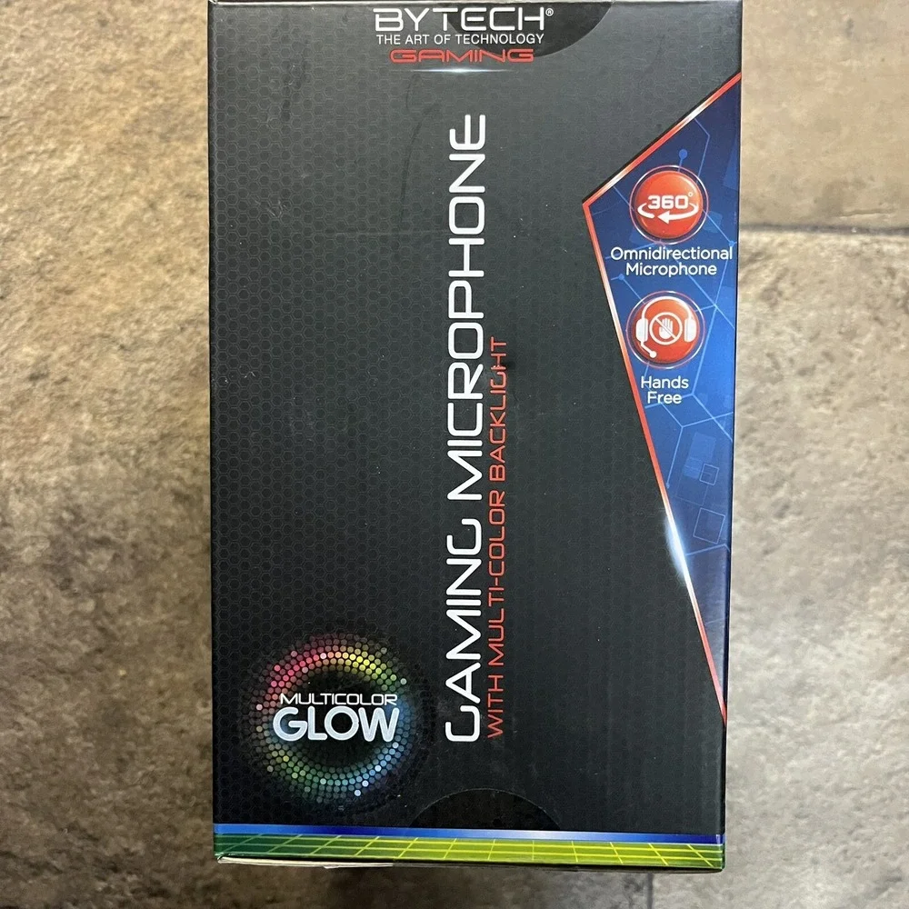 BYTECH Adjustable Gaming Microphone Hands Free Multicolor New in Box
